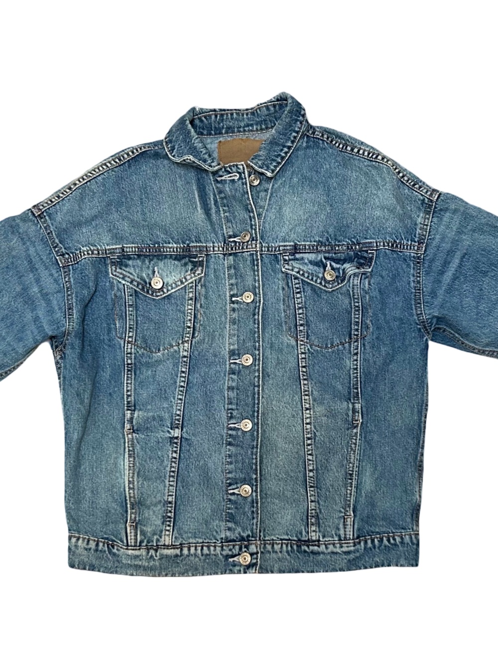 American Eagle Distressed Boyfriend Denim Jacket Size Small
